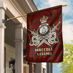 ScotsTee Shop Scottish MacColl Clan Crest Tartan Flag The Golden Sword of Courageous Legacy Flag