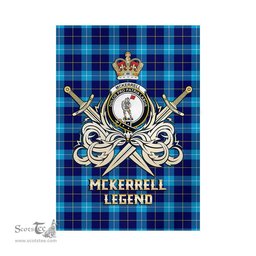 ScotsTee Shop Scottish McKerrell Clan Crest Tartan Flag The Golden Sword of Courageous Legacy Flag