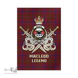 ScotsTee Shop Scottish MacLeod Red Clan Crest Tartan Flag The Golden Sword of Courageous Legacy Flag