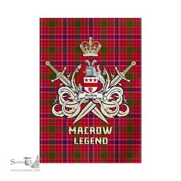 ScotsTee Shop Scottish MacRow Clan Crest Tartan Flag The Golden Sword of Courageous Legacy Flag