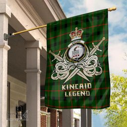 ScotsTee Shop Scottish Kincaid Modern Clan Crest Tartan Flag The Golden Sword of Courageous Legacy Flag