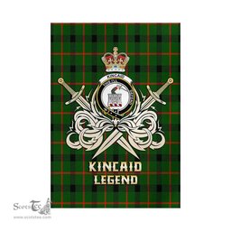 ScotsTee Shop Scottish Kincaid Modern Clan Crest Tartan Flag The Golden Sword of Courageous Legacy Flag
