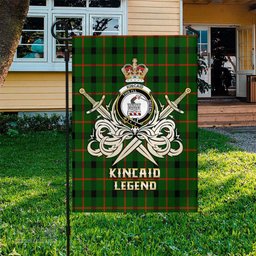 ScotsTee Shop Scottish Kincaid Modern Clan Crest Tartan Flag The Golden Sword of Courageous Legacy Flag