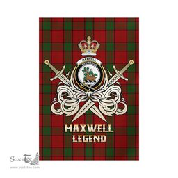 ScotsTee Shop Scottish Maxwell Clan Crest Tartan Flag The Golden Sword of Courageous Legacy Flag