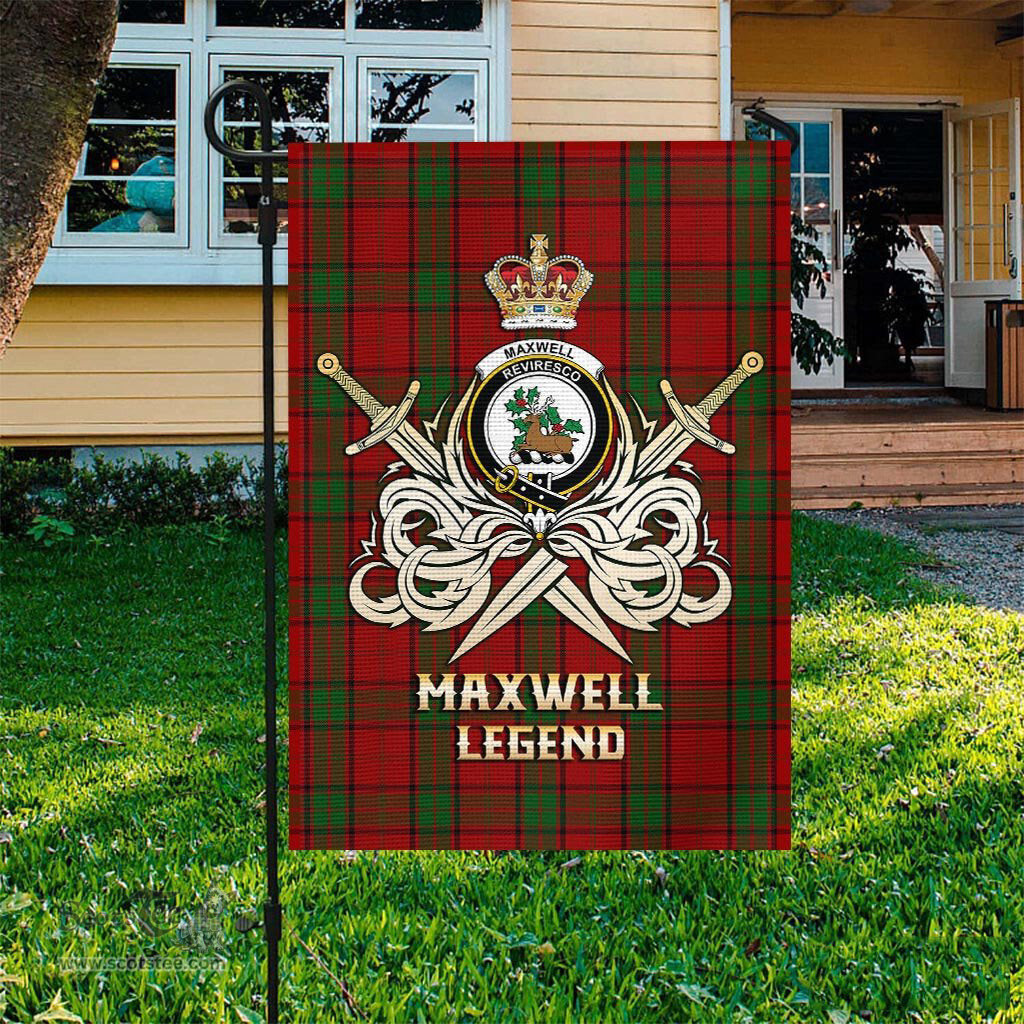 ScotsTee Shop Scottish Maxwell Clan Crest Tartan Flag The Golden Sword of Courageous Legacy Flag