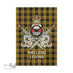 ScotsTee Shop Scottish MacLeod Clan Crest Tartan Flag The Golden Sword of Courageous Legacy Flag