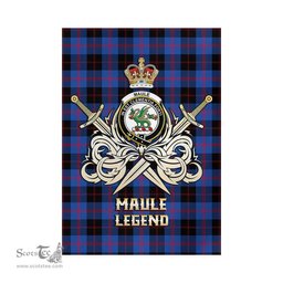 ScotsTee Shop Scottish Maule Clan Crest Tartan Flag The Golden Sword of Courageous Legacy Flag