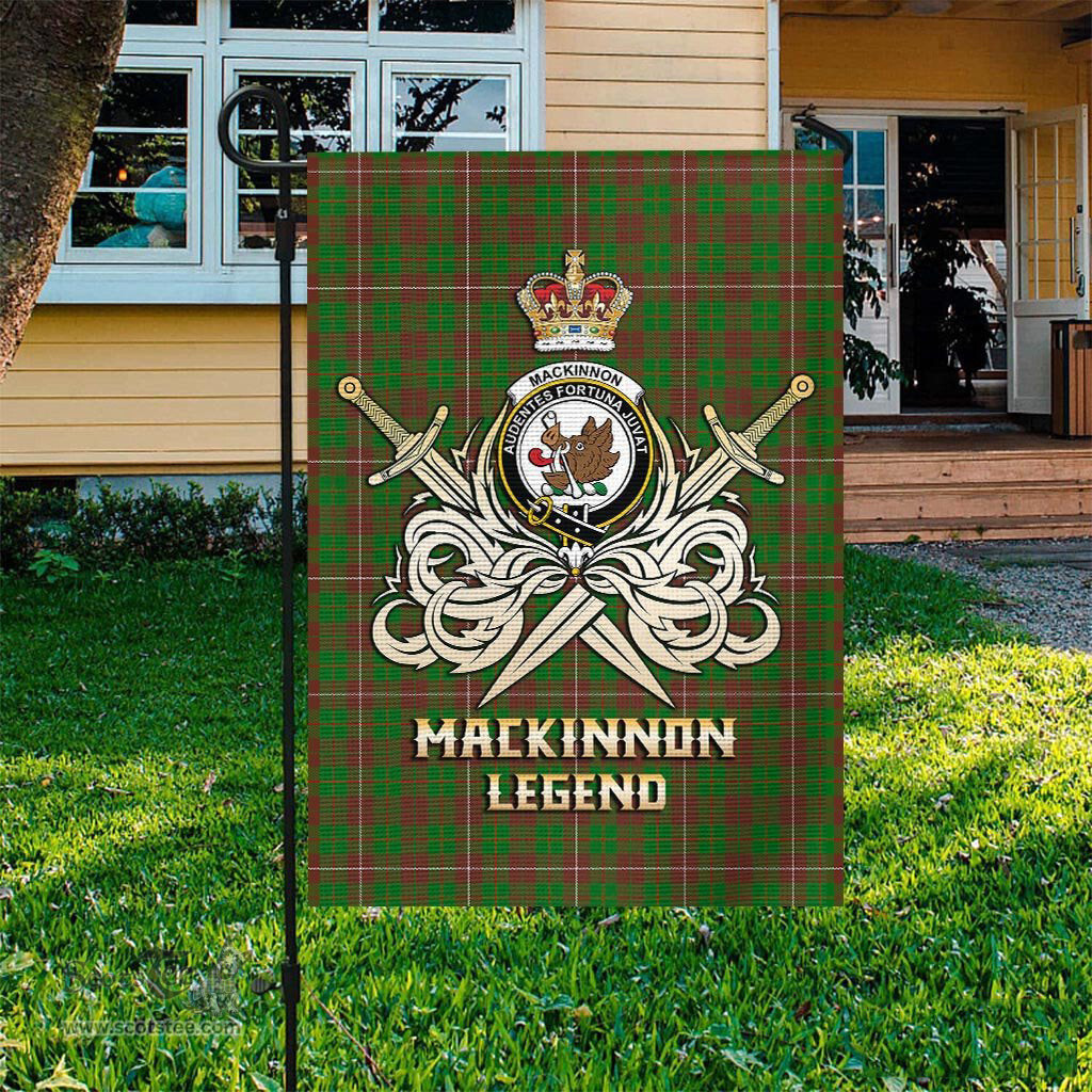ScotsTee Shop Scottish MacKinnon Hunting Modern Clan Crest Tartan Flag The Golden Sword of Courageous Legacy Flag