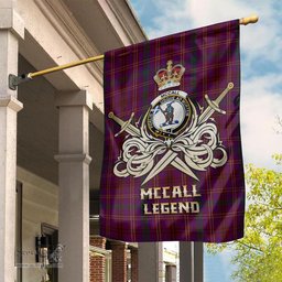 ScotsTee Shop Scottish McCall (Caithness) Clan Crest Tartan Flag The Golden Sword of Courageous Legacy Flag