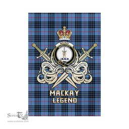 ScotsTee Shop Scottish MacKay Blue Clan Crest Tartan Flag The Golden Sword of Courageous Legacy Flag