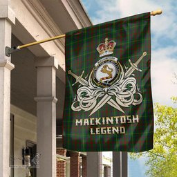 ScotsTee Shop Scottish MacKintosh Hunting Clan Crest Tartan Flag The Golden Sword of Courageous Legacy Flag