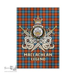 ScotsTee Shop Scottish MacLachlan Ancient Clan Crest Tartan Flag The Golden Sword of Courageous Legacy Flag