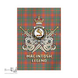 ScotsTee Shop Scottish MacIntosh Ancient Clan Crest Tartan Flag The Golden Sword of Courageous Legacy Flag