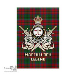 ScotsTee Shop Scottish MacCulloch Clan Crest Tartan Flag The Golden Sword of Courageous Legacy Flag