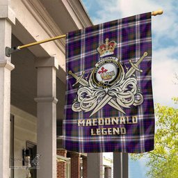 ScotsTee Shop Scottish MacDonald Dress Modern Clan Crest Tartan Flag The Golden Sword of Courageous Legacy Flag