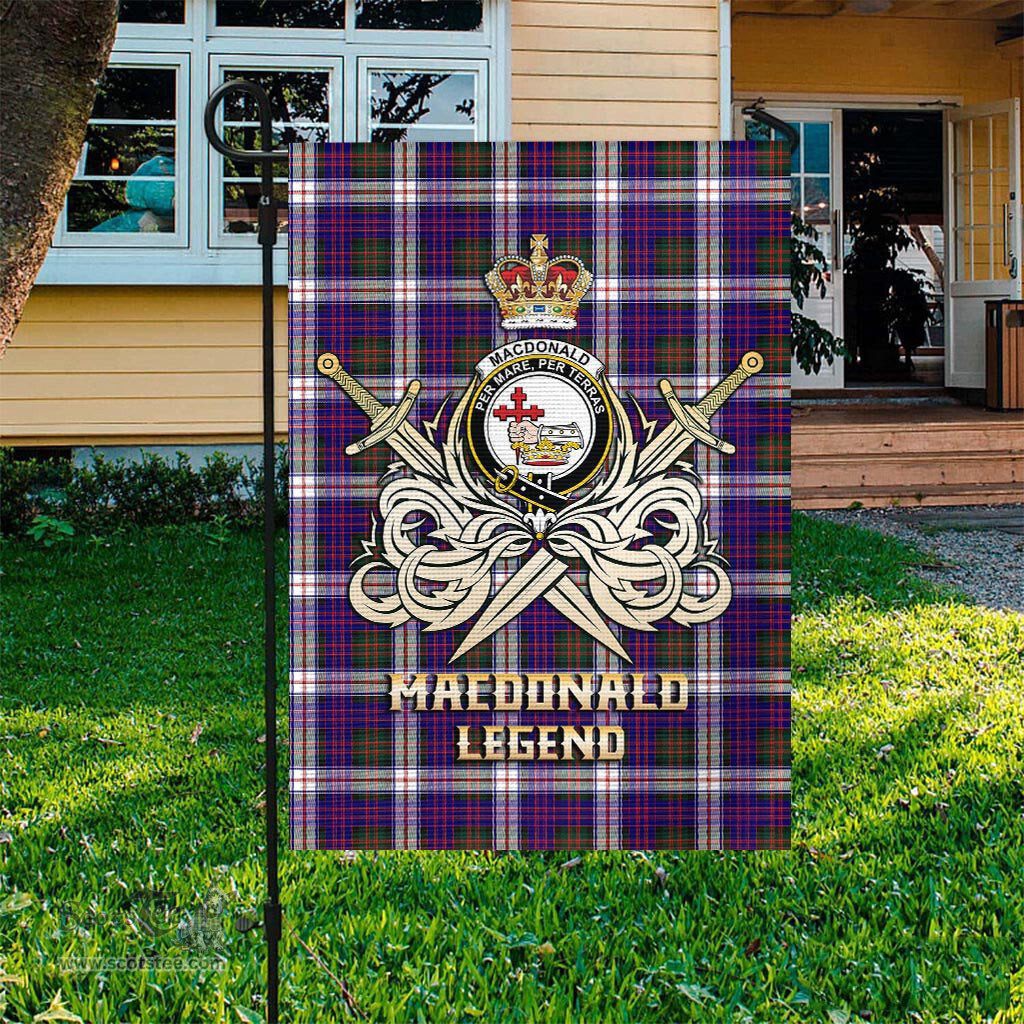 ScotsTee Shop Scottish MacDonald Dress Modern Clan Crest Tartan Flag The Golden Sword of Courageous Legacy Flag