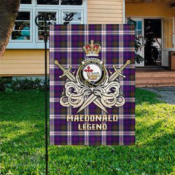 ScotsTee Shop Scottish MacDonald Dress Modern Clan Crest Tartan Flag The Golden Sword of Courageous Legacy Flag