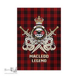 ScotsTee Shop Scottish MacLeod of Raasay Highland Clan Crest Tartan Flag The Golden Sword of Courageous Legacy Flag