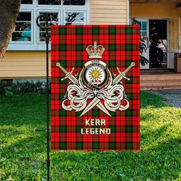 ScotsTee Shop Scottish Kerr Modern Clan Crest Tartan Flag The Golden Sword of Courageous Legacy Flag