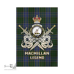 ScotsTee Shop Scottish MacMillan Hunting Clan Crest Tartan Flag The Golden Sword of Courageous Legacy Flag