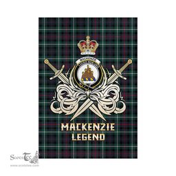 ScotsTee Shop Scottish MacKenzie Modern Clan Crest Tartan Flag The Golden Sword of Courageous Legacy Flag