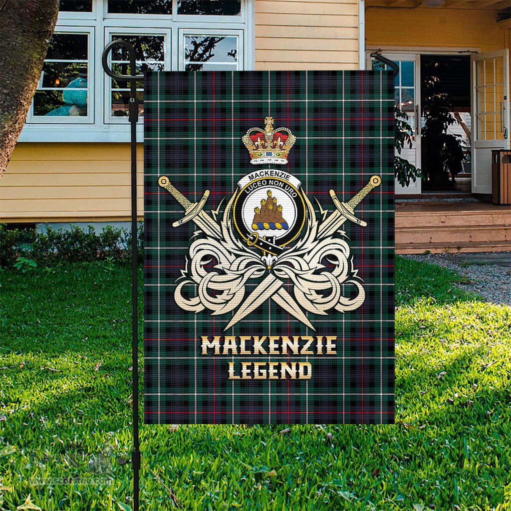 ScotsTee Shop Scottish MacKenzie Modern Clan Crest Tartan Flag The Golden Sword of Courageous Legacy Flag