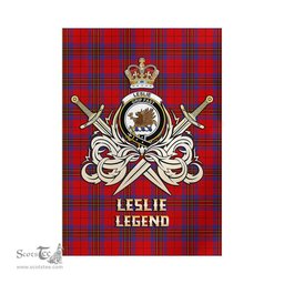 ScotsTee Shop Scottish Leslie Modern Clan Crest Tartan Flag The Golden Sword of Courageous Legacy Flag