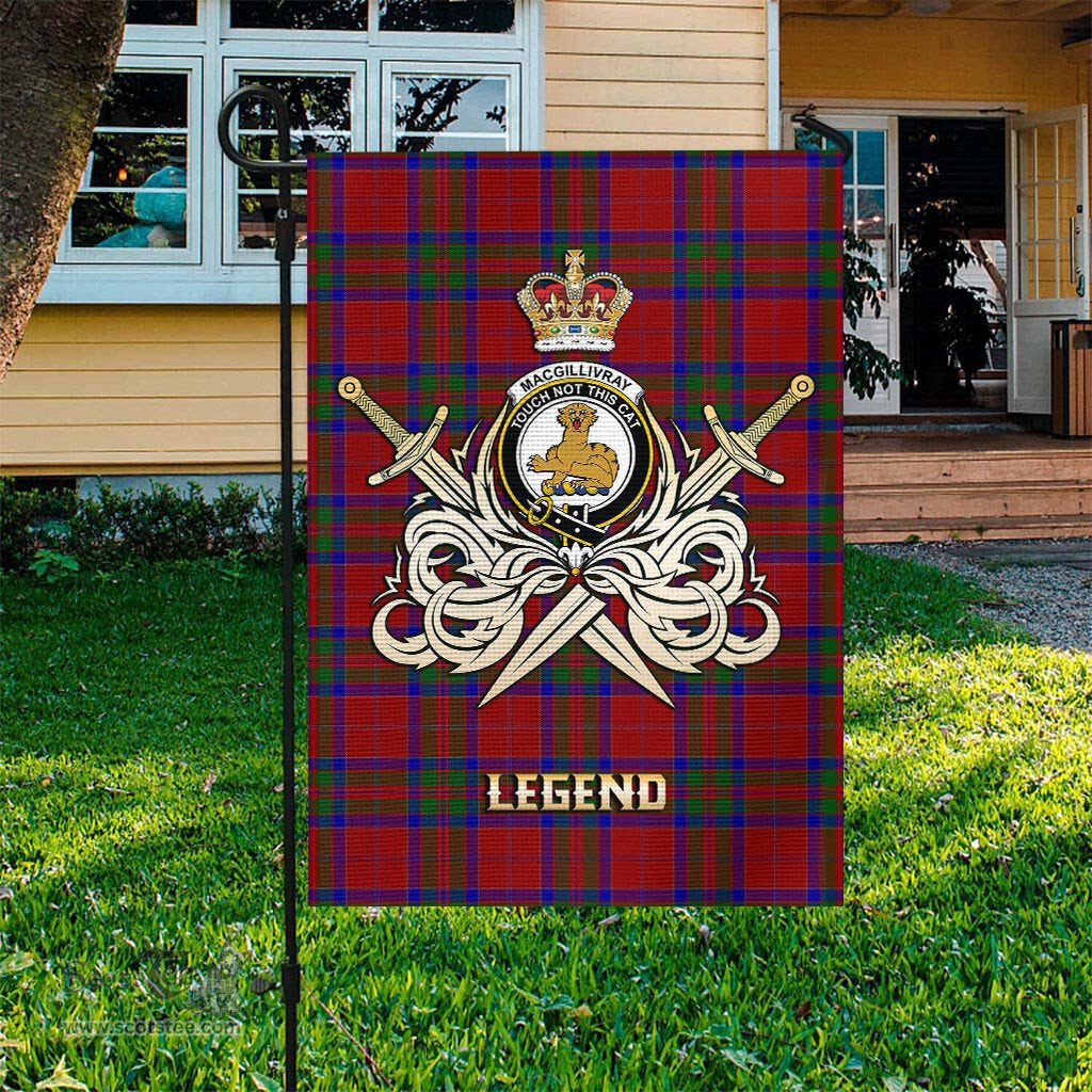 ScotsTee Shop Scottish MacGillivray Clan Crest Tartan Flag The Golden Sword of Courageous Legacy Flag