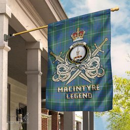 ScotsTee Shop Scottish MacIntyre Hunting Ancient Clan Crest Tartan Flag The Golden Sword of Courageous Legacy Flag