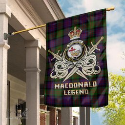 ScotsTee Shop Scottish MacDonald Clan Crest Tartan Flag The Golden Sword of Courageous Legacy Flag