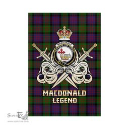 ScotsTee Shop Scottish MacDonald Clan Crest Tartan Flag The Golden Sword of Courageous Legacy Flag