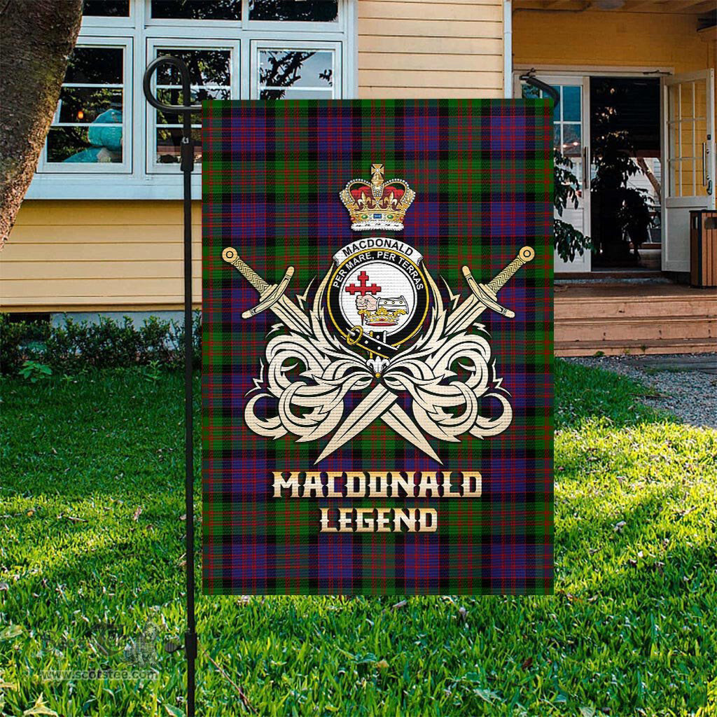 ScotsTee Shop Scottish MacDonald Clan Crest Tartan Flag The Golden Sword of Courageous Legacy Flag