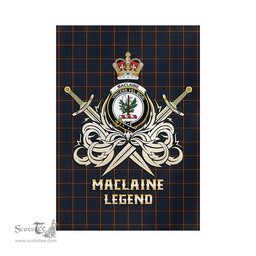 ScotsTee Shop Scottish MacLaine of Lochbuie Hunting Clan Crest Tartan Flag The Golden Sword of Courageous Legacy Flag