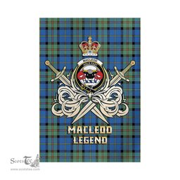 ScotsTee Shop Scottish MacLeod of Harris Ancient Clan Crest Tartan Flag The Golden Sword of Courageous Legacy Flag