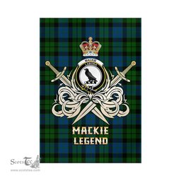 ScotsTee Shop Scottish MacKie Clan Crest Tartan Flag The Golden Sword of Courageous Legacy Flag