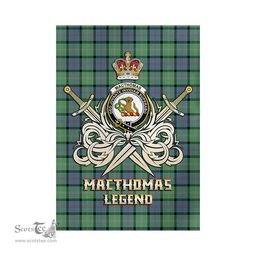 ScotsTee Shop Scottish MacThomas Ancient Clan Crest Tartan Flag The Golden Sword of Courageous Legacy Flag
