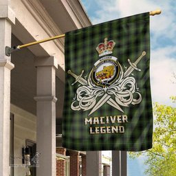 ScotsTee Shop Scottish MacIver Hunting Clan Crest Tartan Flag The Golden Sword of Courageous Legacy Flag