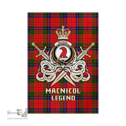 ScotsTee Shop Scottish MacNicol of Scorrybreac Clan Crest Tartan Flag The Golden Sword of Courageous Legacy Flag