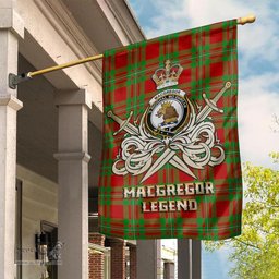 ScotsTee Shop Scottish MacGregor Modern Clan Crest Tartan Flag The Golden Sword of Courageous Legacy Flag