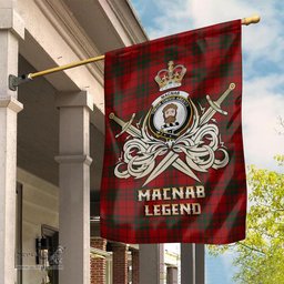 ScotsTee Shop Scottish MacNab Clan Crest Tartan Flag The Golden Sword of Courageous Legacy Flag