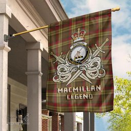 ScotsTee Shop Scottish MacMillan Old Weathered Clan Crest Tartan Flag The Golden Sword of Courageous Legacy Flag