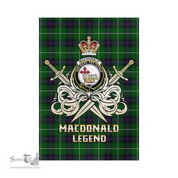 ScotsTee Shop Scottish MacDonald of The Isles Clan Crest Tartan Flag The Golden Sword of Courageous Legacy Flag