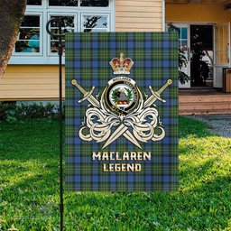 ScotsTee Shop Scottish MacLaren Ancient Clan Crest Tartan Flag The Golden Sword of Courageous Legacy Flag