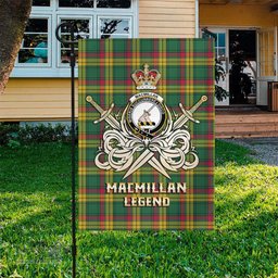 ScotsTee Shop Scottish MacMillan Old Ancient Clan Crest Tartan Flag The Golden Sword of Courageous Legacy Flag