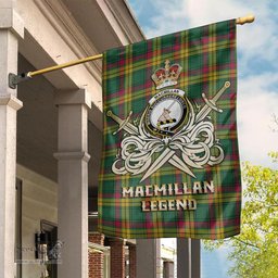ScotsTee Shop Scottish MacMillan Old Ancient Clan Crest Tartan Flag The Golden Sword of Courageous Legacy Flag