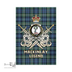 ScotsTee Shop Scottish MacKinlay Ancient Clan Crest Tartan Flag The Golden Sword of Courageous Legacy Flag