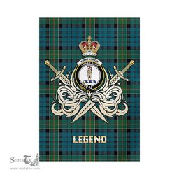 ScotsTee Shop Scottish Kirkpatrick Clan Crest Tartan Flag The Golden Sword of Courageous Legacy Flag
