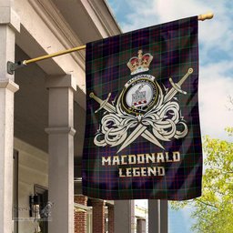 ScotsTee Shop Scottish MacDonald of Clan Ranald Clan Crest Tartan Flag The Golden Sword of Courageous Legacy Flag