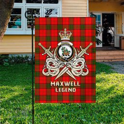 ScotsTee Shop Scottish Maxwell Modern Clan Crest Tartan Flag The Golden Sword of Courageous Legacy Flag