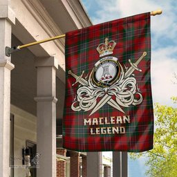 ScotsTee Shop Scottish MacLean Clan Crest Tartan Flag The Golden Sword of Courageous Legacy Flag